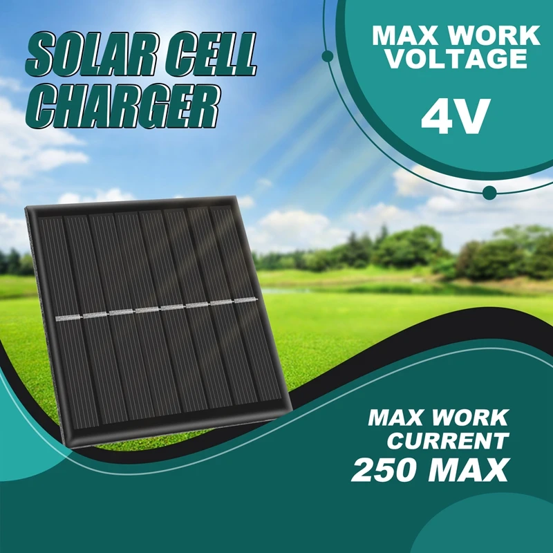 1W 4V Rechargeable AA Battery Solar Cell Charger With Base For 2Xaa Batteries Charging Directly