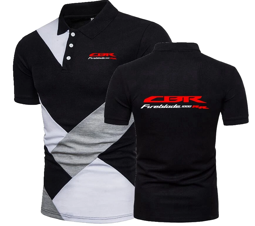 CBR 1000RR Splicing Polo Shirt Japan Motorbike CBR 1000 RR Fireblade Men Motorcycle Women Hondaes T-Shirt Polos F1 TShirt S-4XL