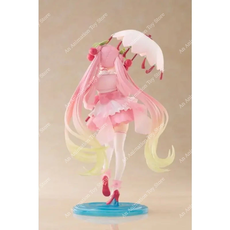 Auf Lager 100% Original TAITO AMP+ Hatsune Miku Sakura Miku Sakura Kleid Version 21cm Anime-Figur Sammlerstück Desktop-Dekoration Geschenk – Detail 5