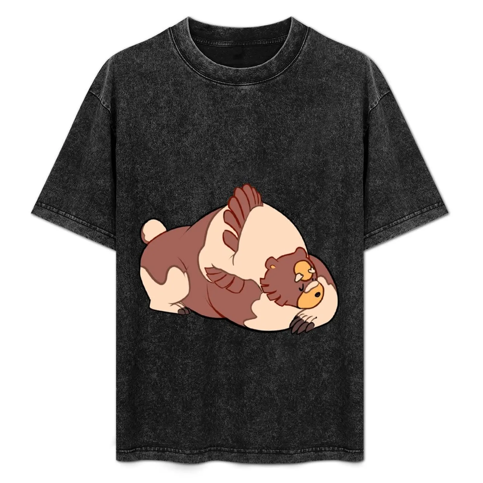 

Ursaluna sleeping T-Shirt Trendy Casual Short Sleeve Shirt