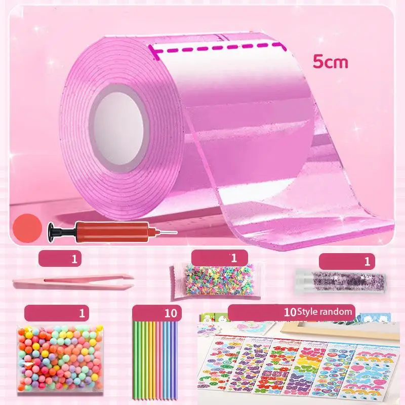 Nano Tape handgemachte Ballon Material Set Dekompression Ball weiche bunte Dekompression Ballon Eltern Kind Interaktion DIY