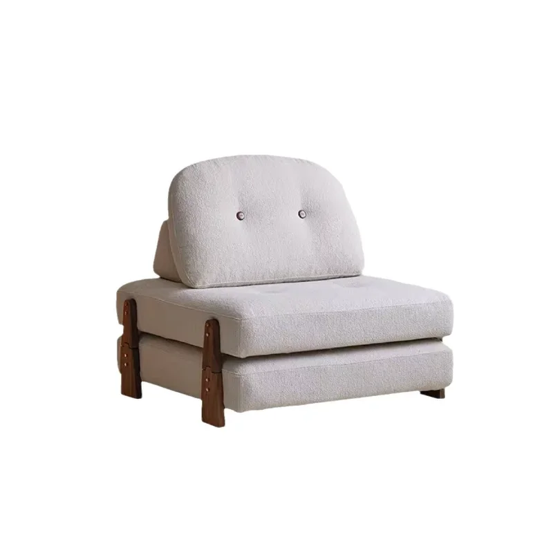 

Modular combination sofa, solid wood tofu block square fabric lazy sofa, Nordic living room small apartment