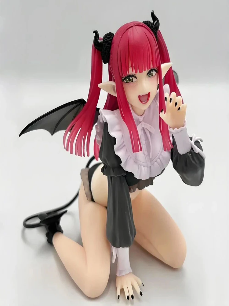 My Dress Up Darling Kitagawa Marin Anime-Figur Schuluniform Teufel-Liz Kniende Pose PVC Sammlermodell Desktop-Dekoration