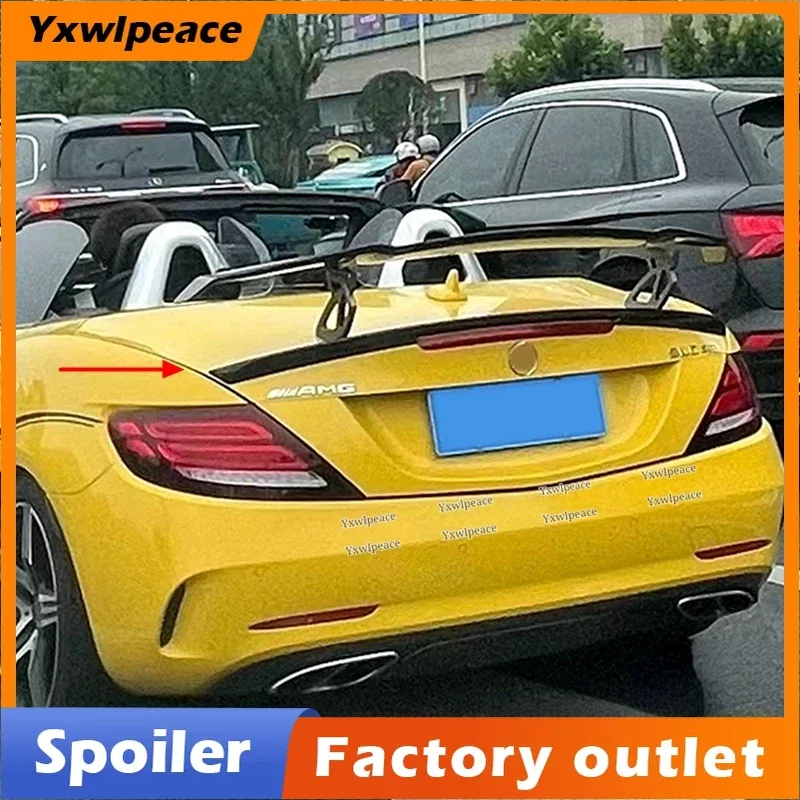 

For Mercedes SLK Class R172 Spoiler SLK250 200 350 55 2012-2016 Real Carbon Fiber Rear Trunk Lip Wing Body Kit Accessories