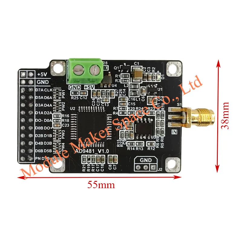 AD9481 8-Bit Parallel High-Speed ADC Module 250MSPS 50 Ohm Data Acquisition Analog-to-Digital Converter for FPGA