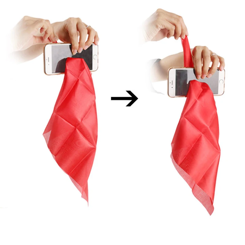 Magic Trick Silk Through Phone-Scarf Thru Phone Close Up Magic Show Magician Props Illusion Gimmick Toy Gift for Kid Adult Party