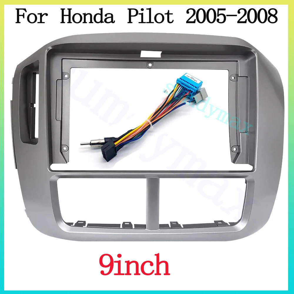 9inch big screen 2 Din android Car Radio Fascia Frame For Honda Pilot 2005 2006 2007 2008 car panel Trim Dashboard Panel Kit