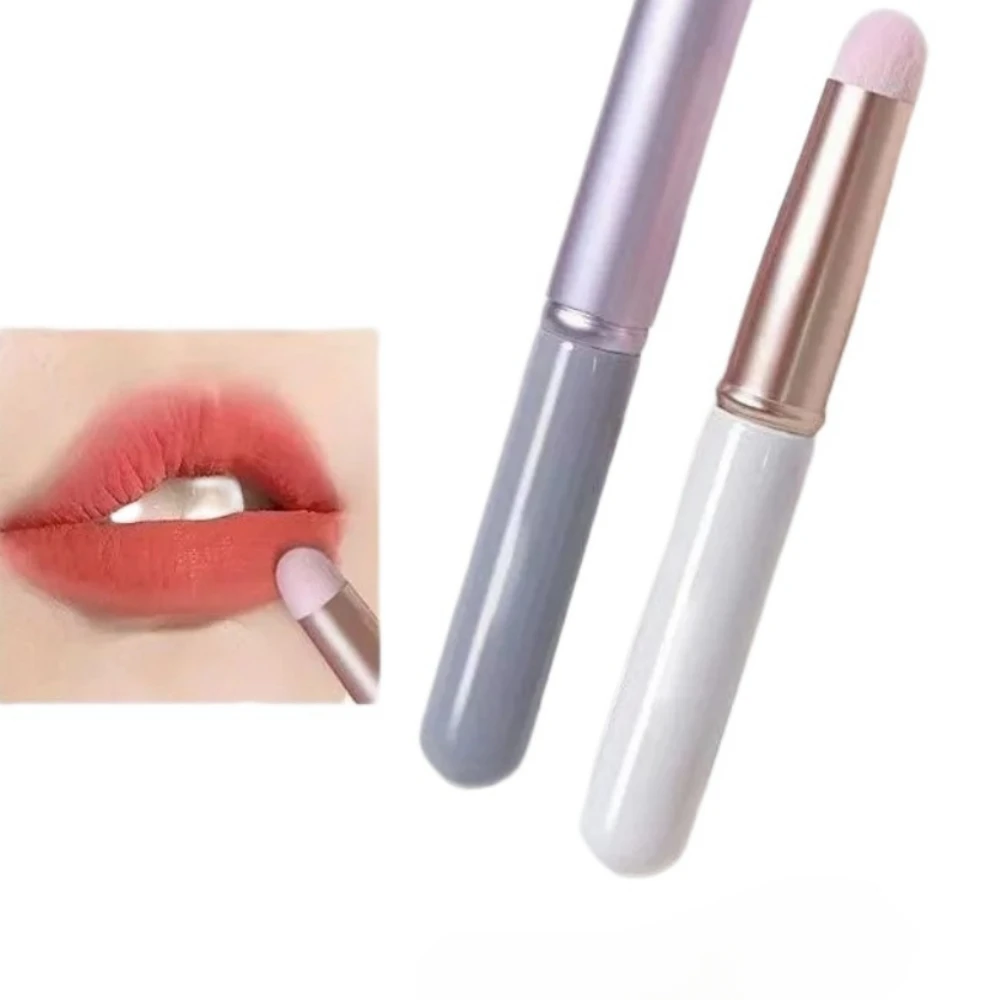 Makeup Brush Round Head Lip Brush Concealer Brush Beauty Cosmetic Lipstick Blending Brush With Cover Professional Makeup Tools