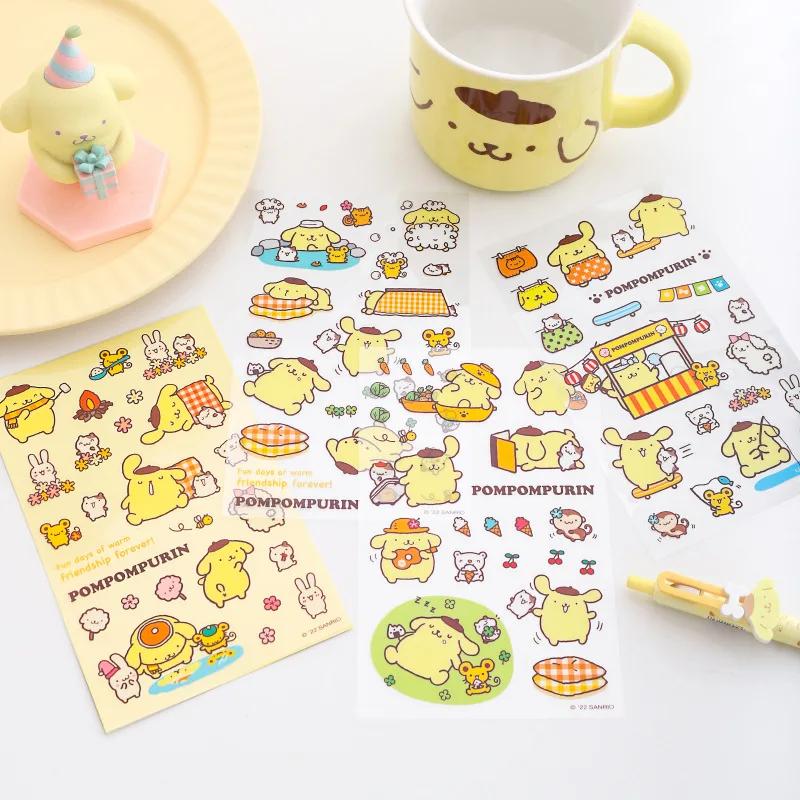 4pcs/pack Cute Kawaii Cartoon Decorative Stationery Stickers Scrapbooking DIY Diary Album Planner Notebook Sticker 스티커 papeleria