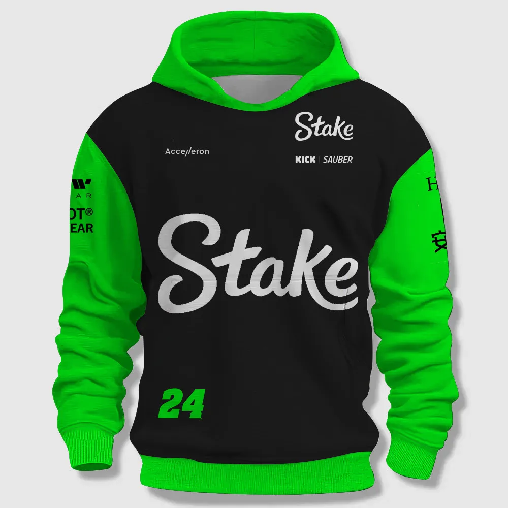 

Autumn and Winter 2025 New StakeF1 Team Hoodie Men's Fashion 3D Printed Long Sleeve Hoodie Outdoor Sports Plus Velvet Warm Top
