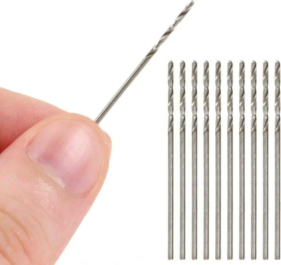 

20 Pcs 0.8mm HSS Micro Twist Drill Bits for Wood, Plastic, Soft Metal - High Speed Steel Precision Tools