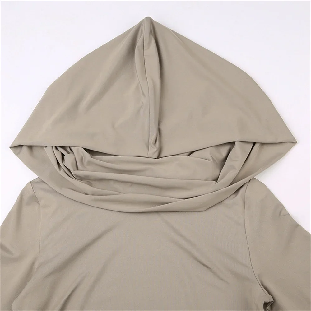 Women Grunge Retro Folds Cropped Top Hoodies Skinny Long Sleeve Solid Women's Slim Crop T-shirt Y2k Aesthetic Tee Top Streetwear