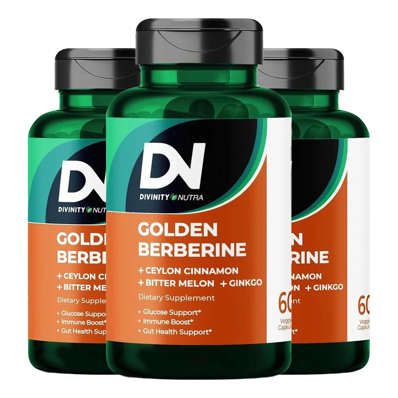 

Golden Berberine Supplement - Heart Health, Immune System, Digestion Health, Balance Blood Pressure and Healthy Cholesterol