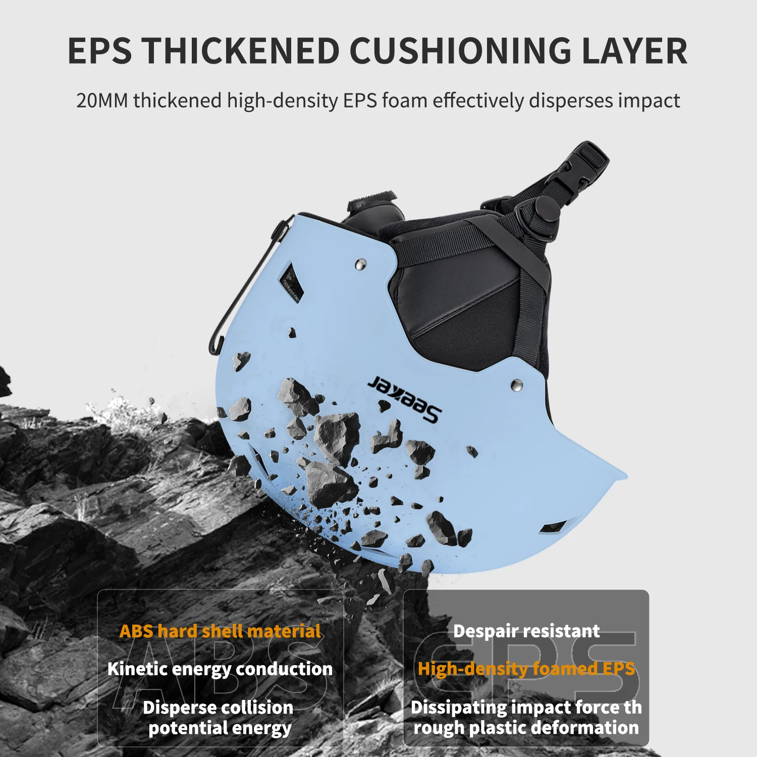 خوذة التزلج الآمنة الجديدة من SEEKER خفيفة الوزن وقابلة للتعديل ومسامية ومريحة، خوذة تزلج رياضية خارجية للرجال والنساء #4