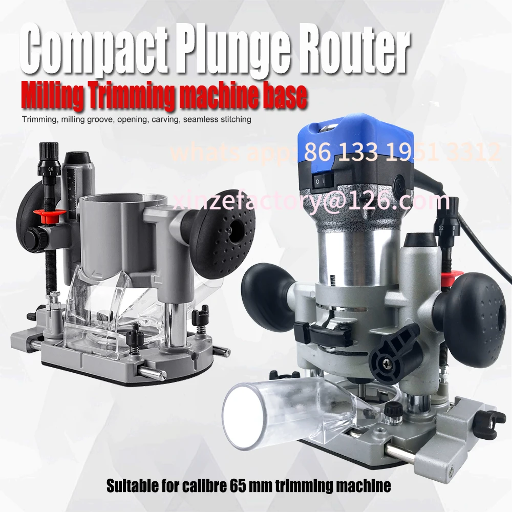 

Customizable New 65mm Plunge Router Base Aluminum Alloy, Precision Guide for Wood Trimming Machine, Power Tool Replacement Part