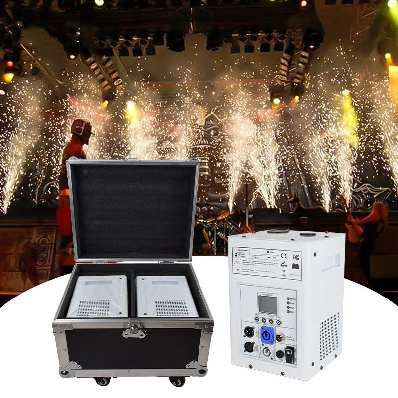 4pcs with case Cold Fireworks Wireless DMX Control 600W Spark Fountain Machine 1-5m for wedding party bars disco show events