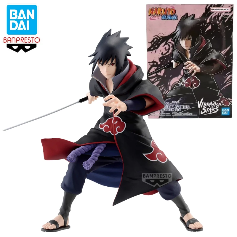 In Stock Bandai BANPRESTO Vibration Stars VS Naruto Uchiha Sasuke 4.0 Anime Action Figure Toy Gift Model Collection Hobby