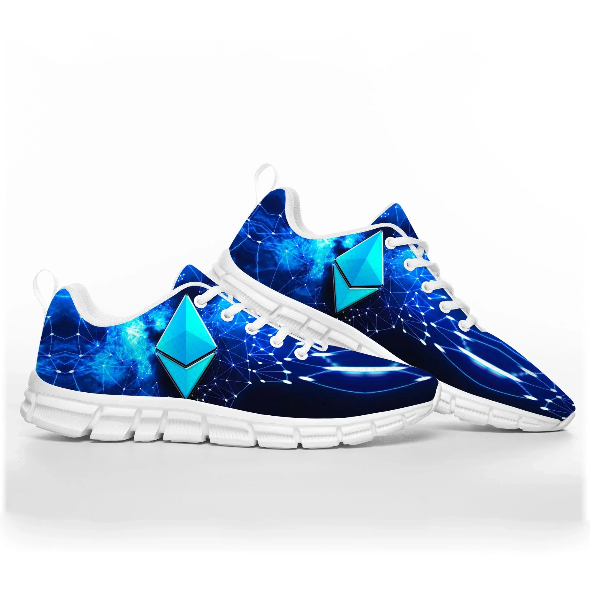 Chaussures de sport Ethereum Cryptocurrency ETH Coin pour hommes et femmes, baskets confortables et respirantes, chaussures décontractées personnalisées de haute qualité pour couple