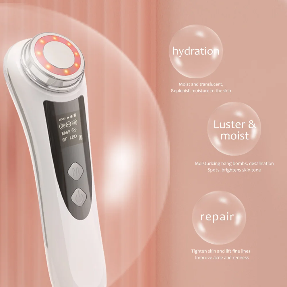 Multifunctional Skin Care Portable Beauty Instrument Led Light Therapy EMS RF Anti Wrinkle Face Lift Machine