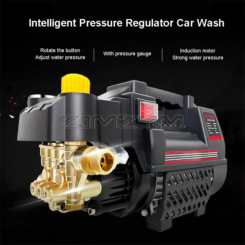 Adjustable Pressure Washer Household Car Washing Machine 220V Automatic Induction Water Gun High Pressure Cleaning Tool