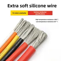 1M/5M Heat-resistant cable 30 28 26 24 22 20 18 16 15 14 13 12 10 AWG Ultra Soft Silicone Wire High Temperature Flexible Copper