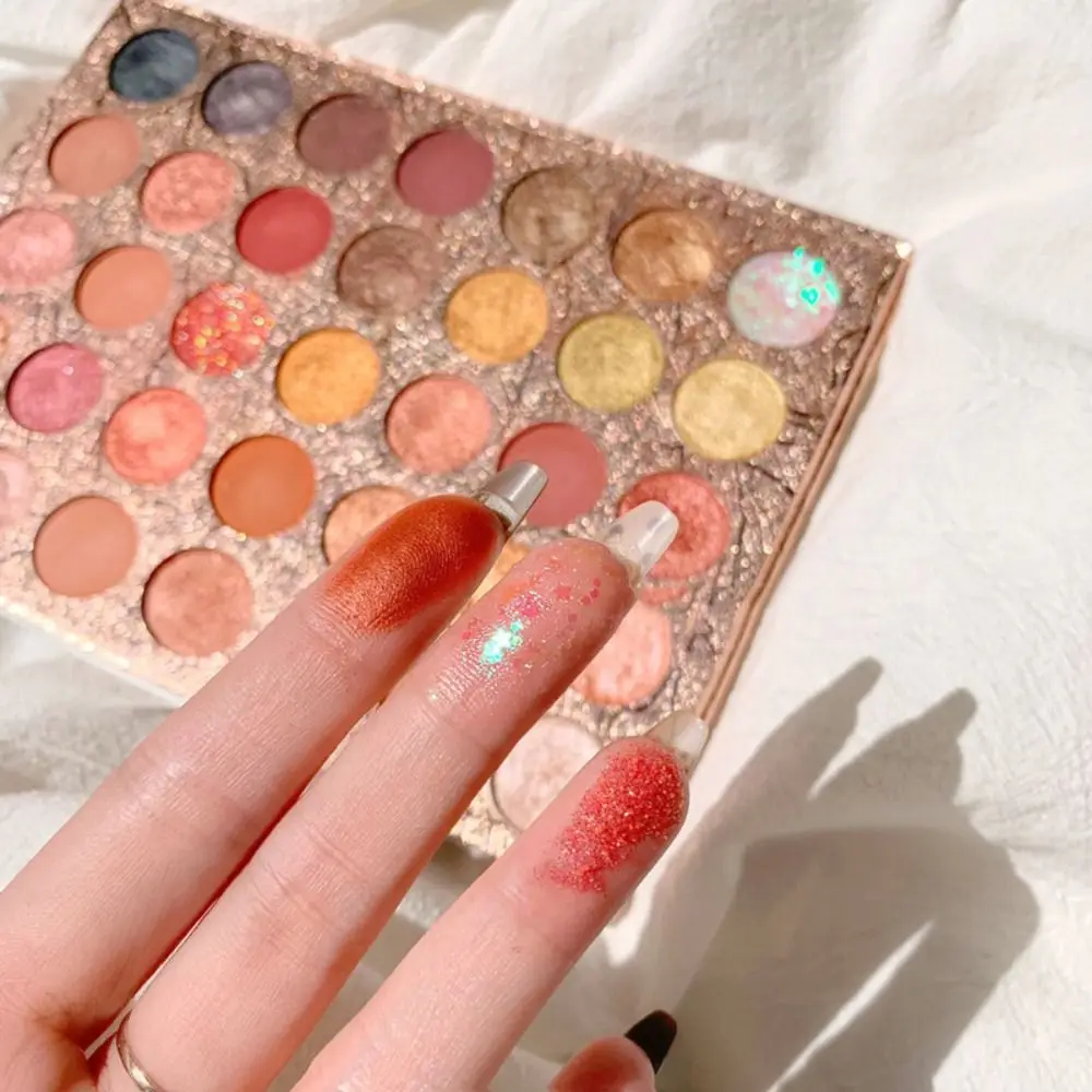 Cosmetic Waterproof 35 Color Eyeshadow Palette Fashion Sweatproof Matte Eyeshadow Professional Long Lasting Mixer Palette Girl