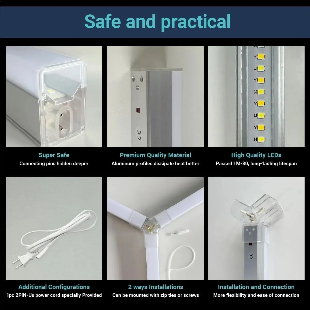 Светодиодные шестигранные гаражные светильники Сотовые светодиодные трубки освещения 85 В-265 В Детализация автомобиля Потолочный светильник для магазина для спортзала Уход за автомобилем Мойка