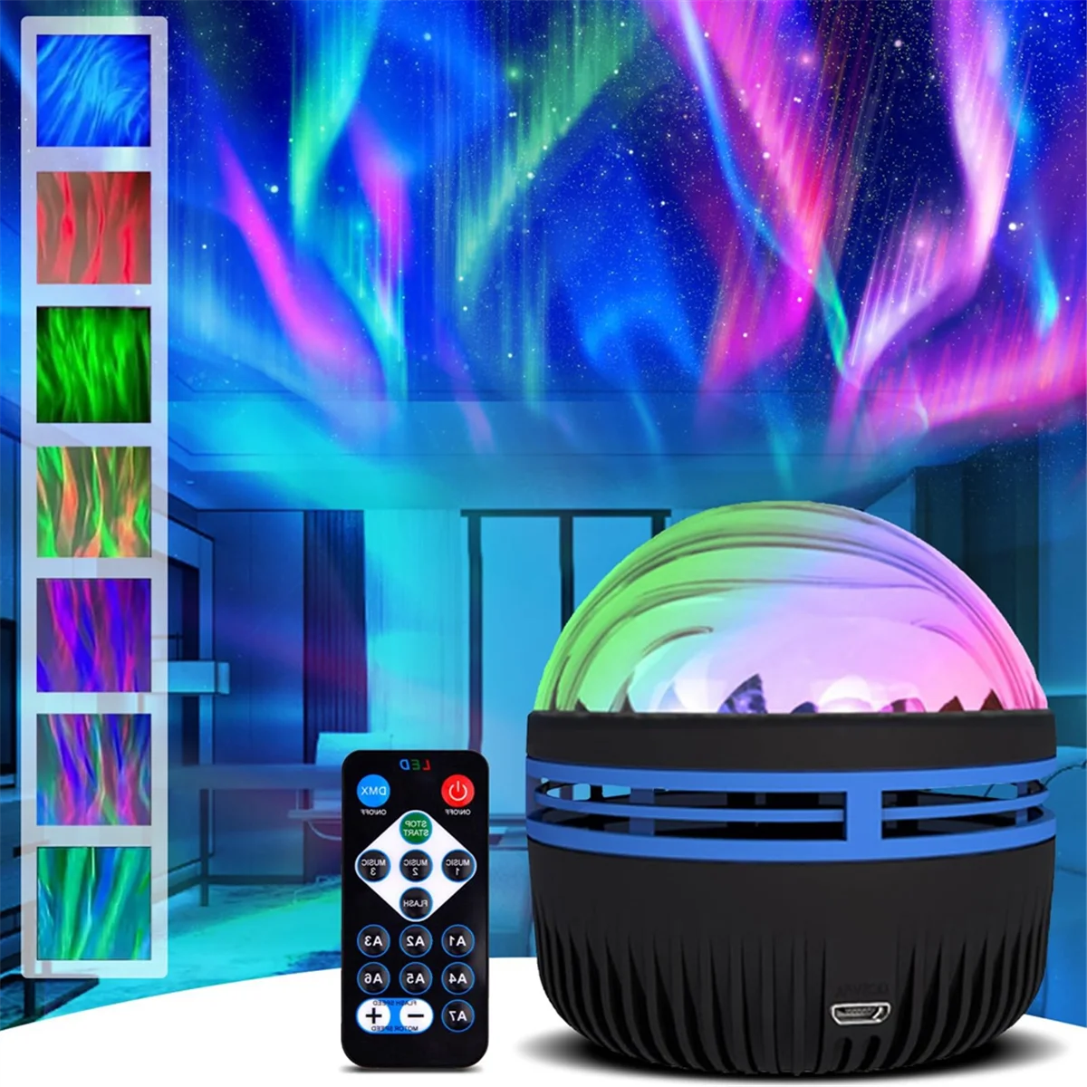 Northern Lights Aurora Projector Galaxy, 2 in 1 Northern Lights Projector, Galaxy Projector Light Colorful