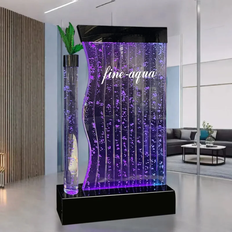 Customize.High Quality Acrylic LED Lighting Furniture S Shape Acrylic Bubble Screen Wall Room Decor