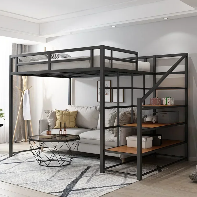 Dormitory Queen Size Good Quality Loft Bed Hostel Adult Metal Bunk Beds With Stairs