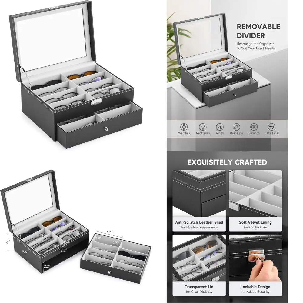 porte-lunettes-de-soleil-en-cuir-verrouillable-de-qualite-superieure-–-boite-de-rangement-pour-lunettes-elegante-avec-tiroir-pour-hommes-et-femmes