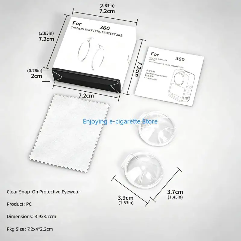 Objektivschutz-Set zum Aufstecken, kompatibel mit Osmo360 Ⅱ, klare Kameraobjektivabdeckung Y4QF – Detail 6