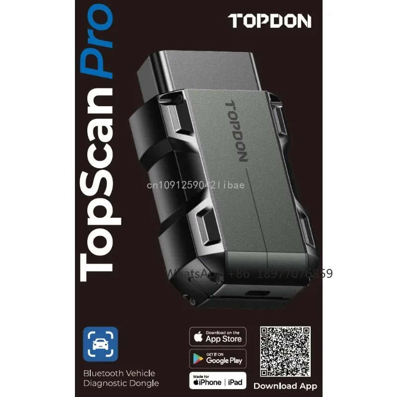 TOPDON Topscan Pro OBD2 IMMO Functionality Full System Diagnosis 13 Reset Functions Car Smart Lightweight Diagnostic Scan Tool