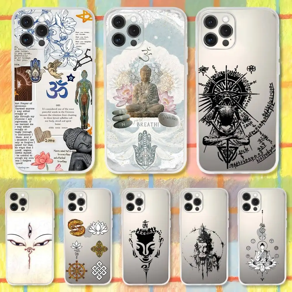 

The Buddha Phone Case For iPhone 16,15,14,13,12,11 Pro,Max,Plus,X,XS,XR,SE,Mini Transparent Silicone Soft