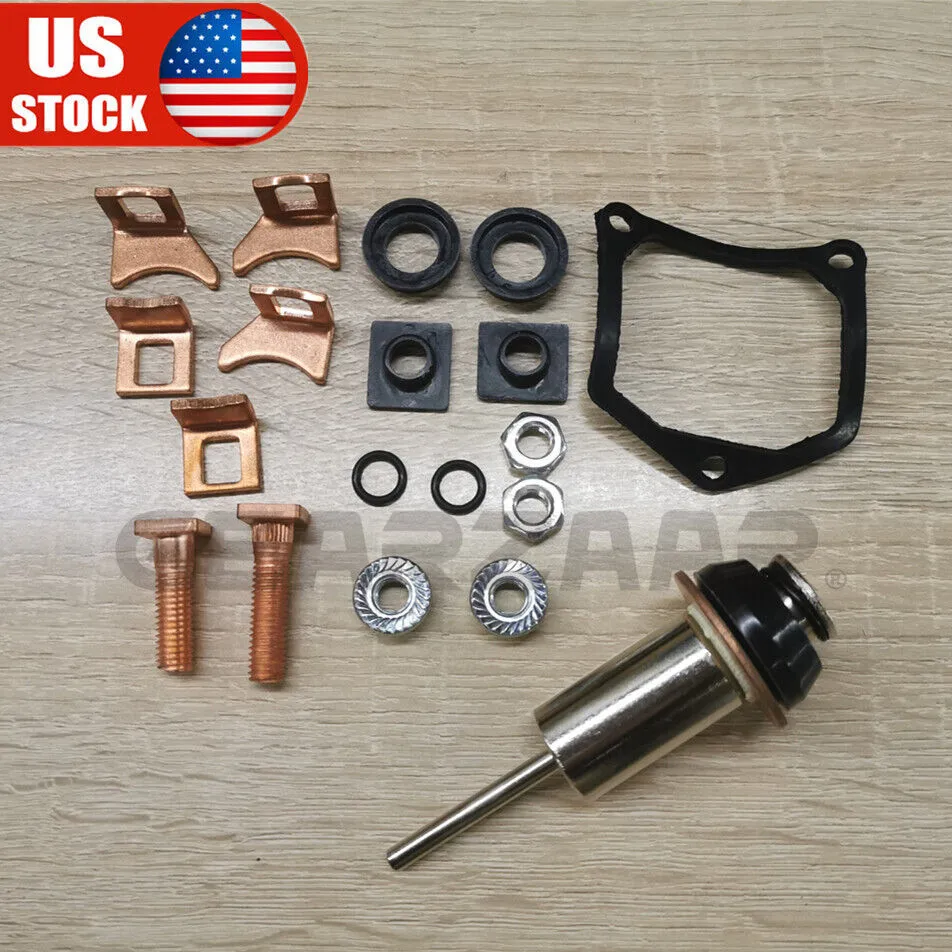STARTER SOLENOID REPAIR REBUILD KIT PLUNGER/CONTACTS NEW