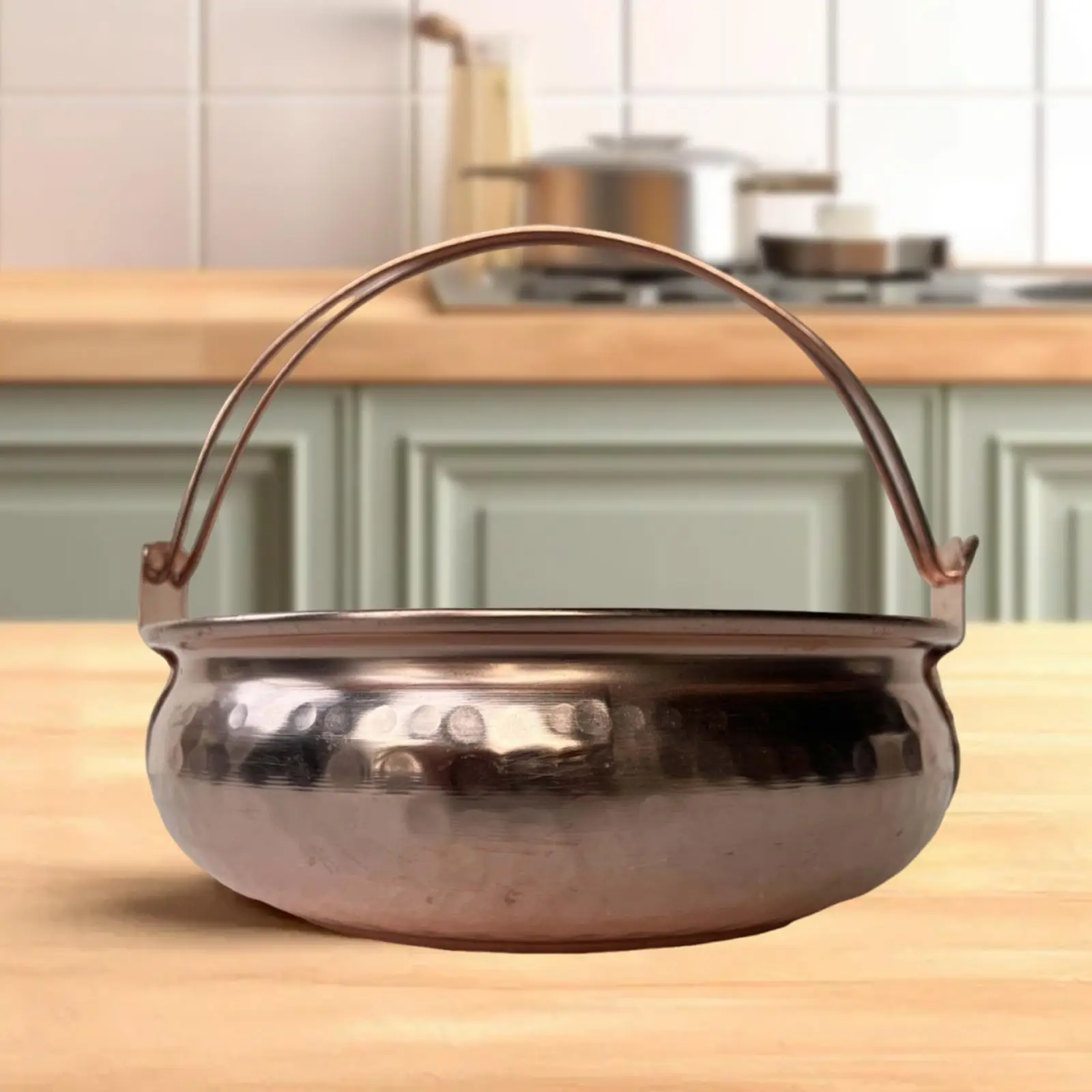 

Индукционная кастрюля, корейская кастрюля для лапши рамэн, кухонная утварь, кованая медная бытовая кастрюля