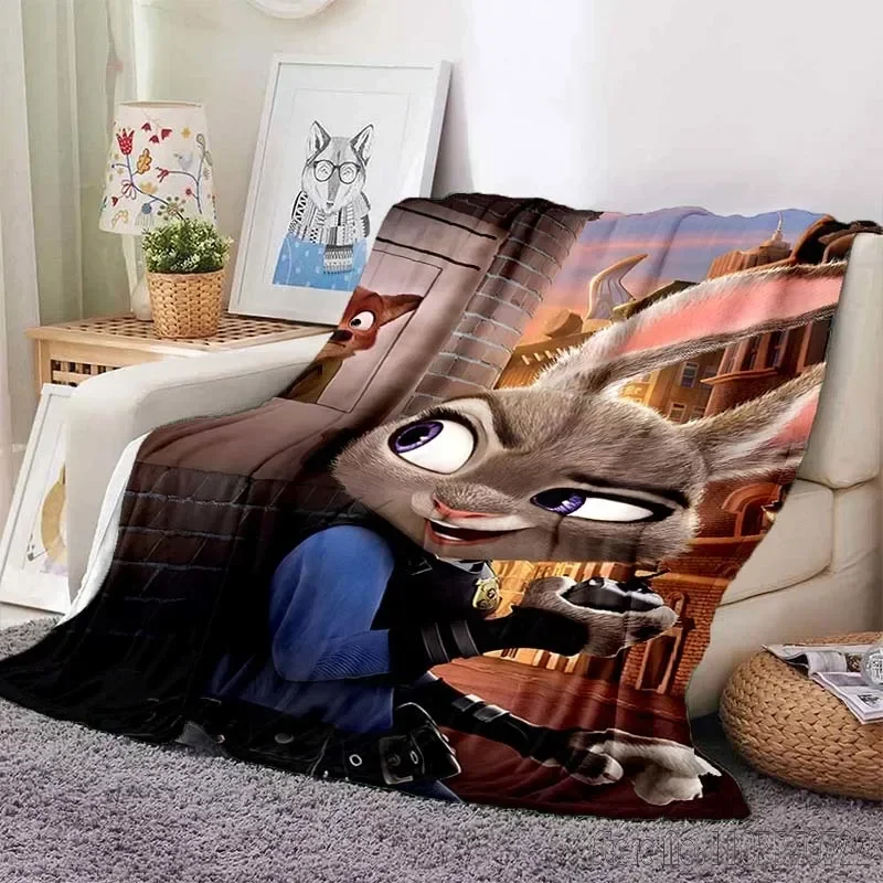 Zootropolis Cartoon  Blanket Soft Fluffy Throw Children Adult Sofa Plush Quilt Girl Bedspread Throw Blanket for Sofa Gift