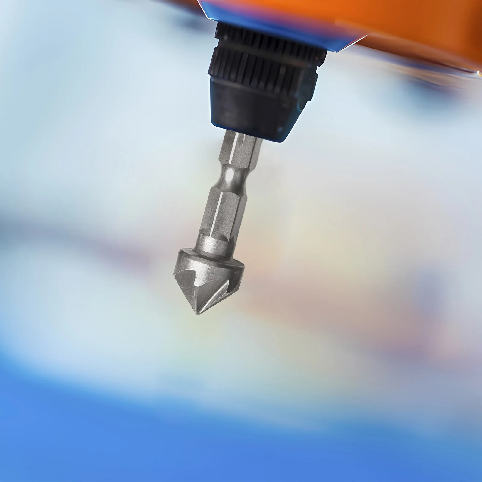 Сверло с 6 канавками для удаления заусенцев, деревообработка, быстрая резка, серебристый цвет, диаметр хвостовика 1/4 дюйма, размер 36*12,7 мм