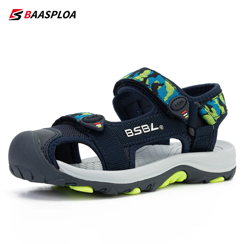 

2023 Baasploa Boys Sandals Fashion Quality Brand Kids Beach Shoes Summer Breathable Sandals Boys Non-Slip Outdoor Shoes