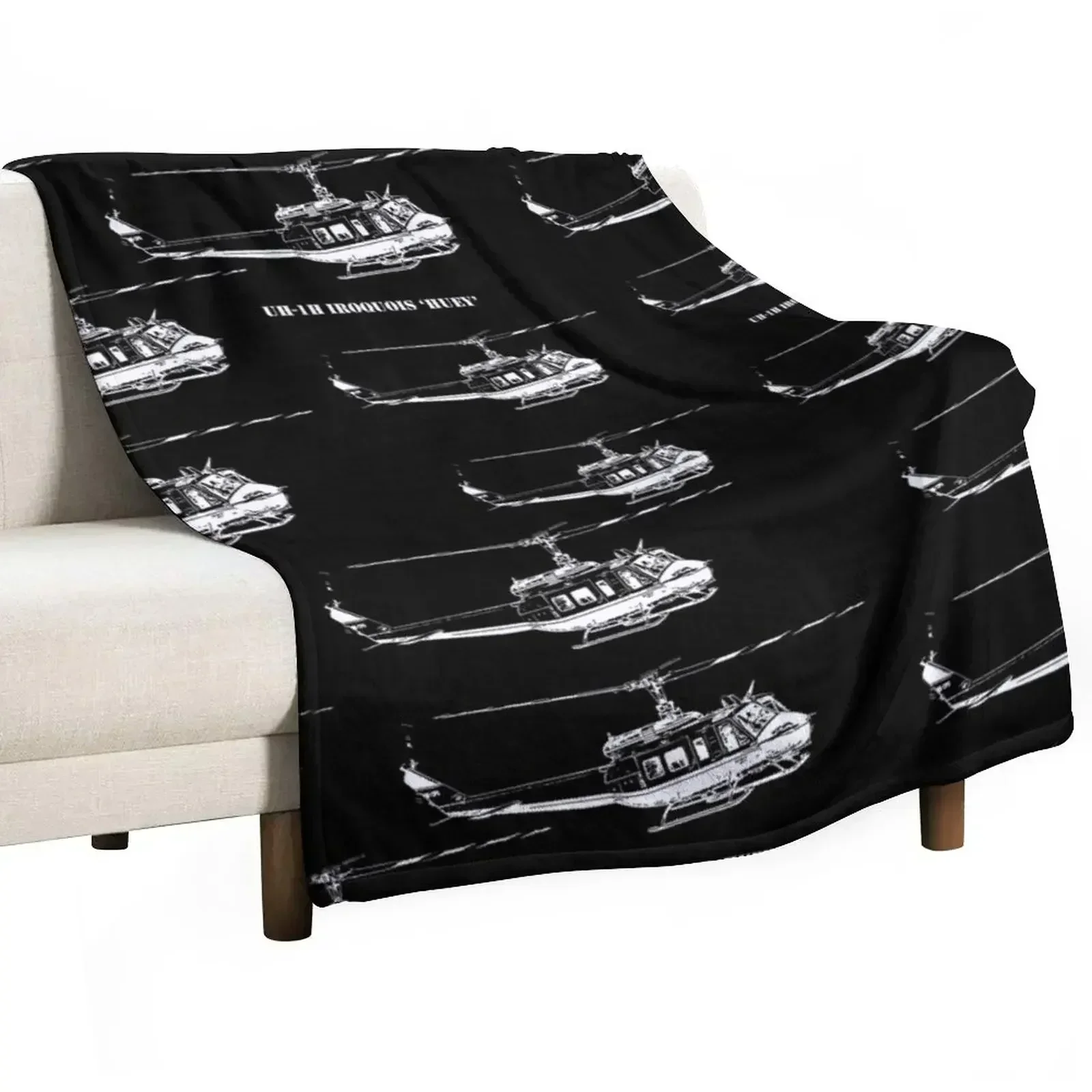 

UH-1H Huey Helicopter Throw Blanket Weighted decorative Blankets