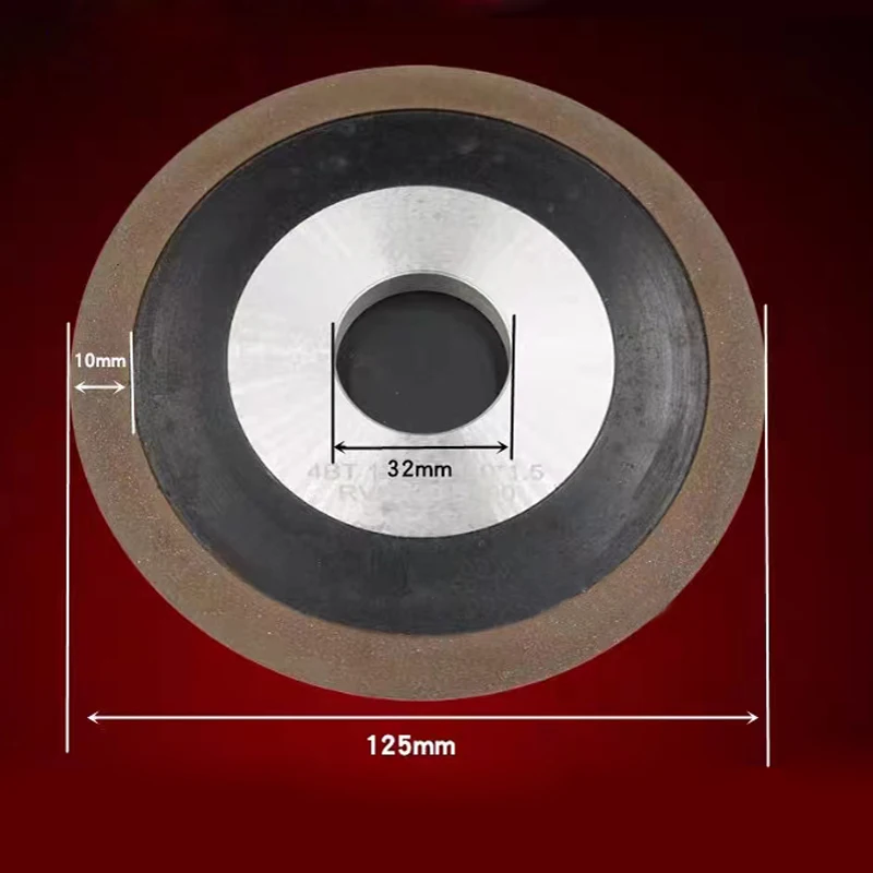 Einseitig abgeschrägtes Diamantschleifrad für Hartmetall-Sägeblätter, Fräser, Drehwerkzeuge, Bohrer, Konzentration 125*32*10*1,5 – Detail 6