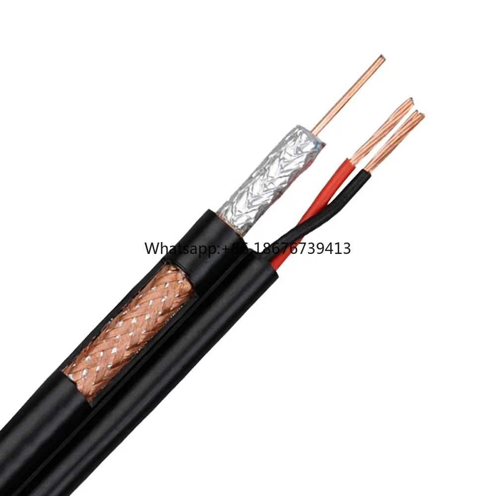 1000ft Rg59 with power coaxial cable for Camera 75 Ohm  outdoor indoor RG59+2c Coaxial Cable