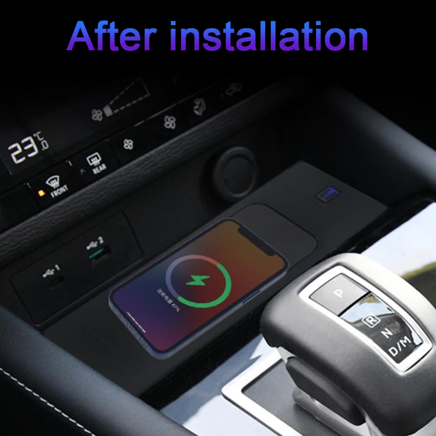 New! For Mitsubishi Outlander 2023 Special Car QI wireless charger 15w fast charging plate phone holder wireless phone charger