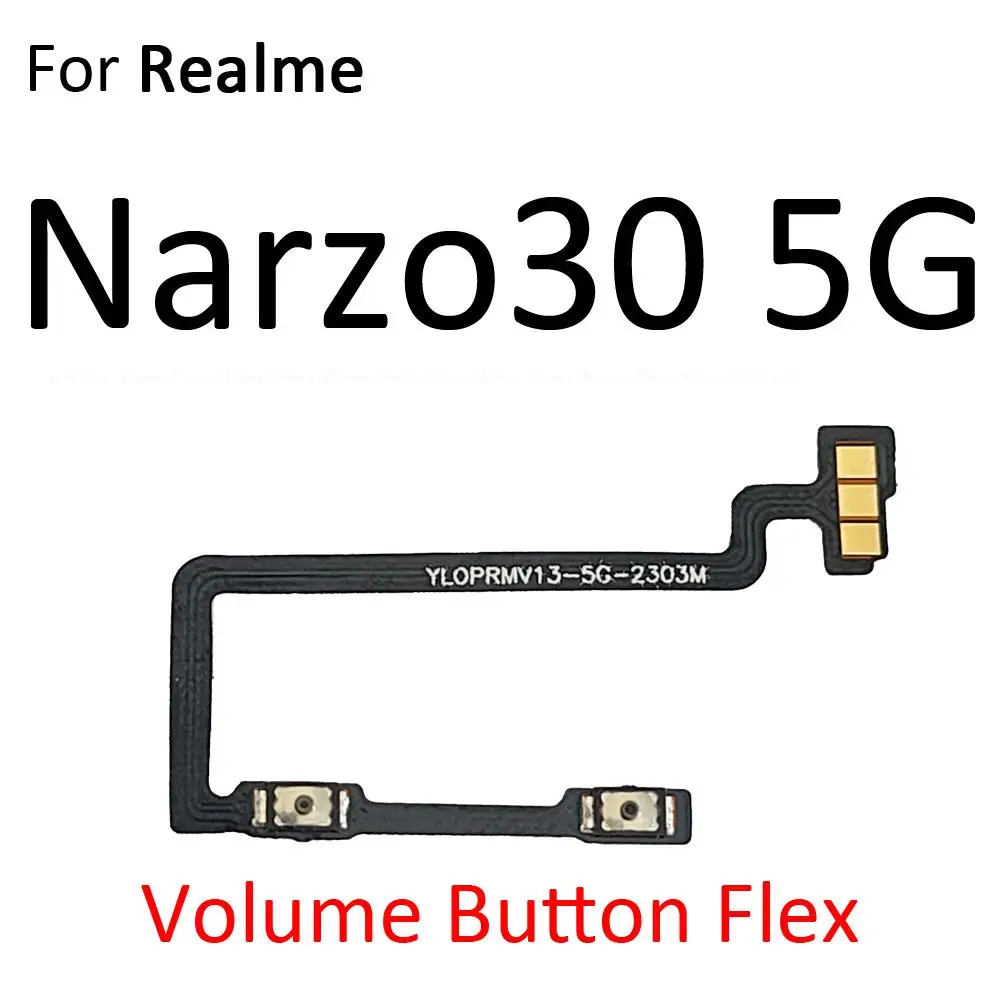 Switch Power ON OFF Key Mute Silent Volume Button Ribbon Flex Cable For OPPO Realme Narzo 30 30A 50 50i 50A Prime Pro 4G 5G