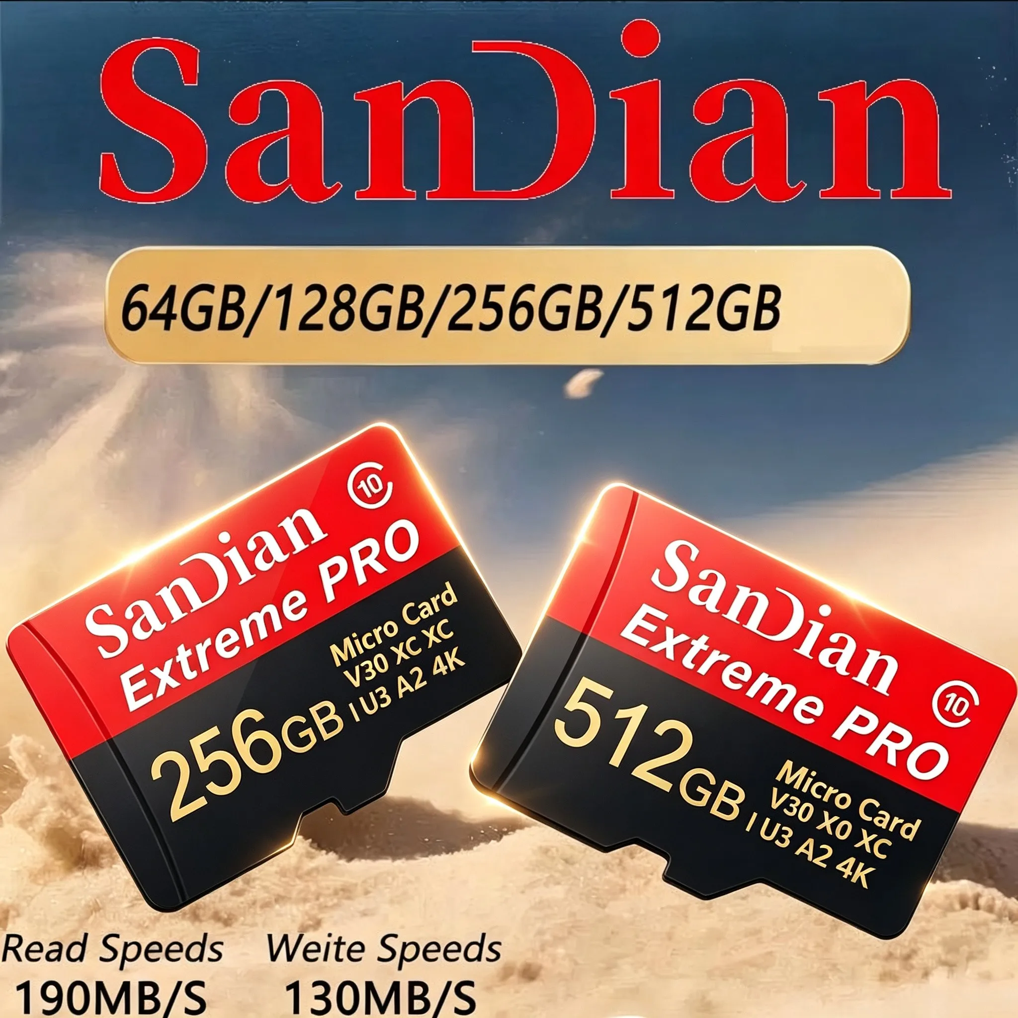 64GB 256GB 128GB Tough Micro TF SD Card Memory Card SD Cards TF Cards Shockproof V10 for CCTV/Smartphone/PC/Speaker/PC Mac