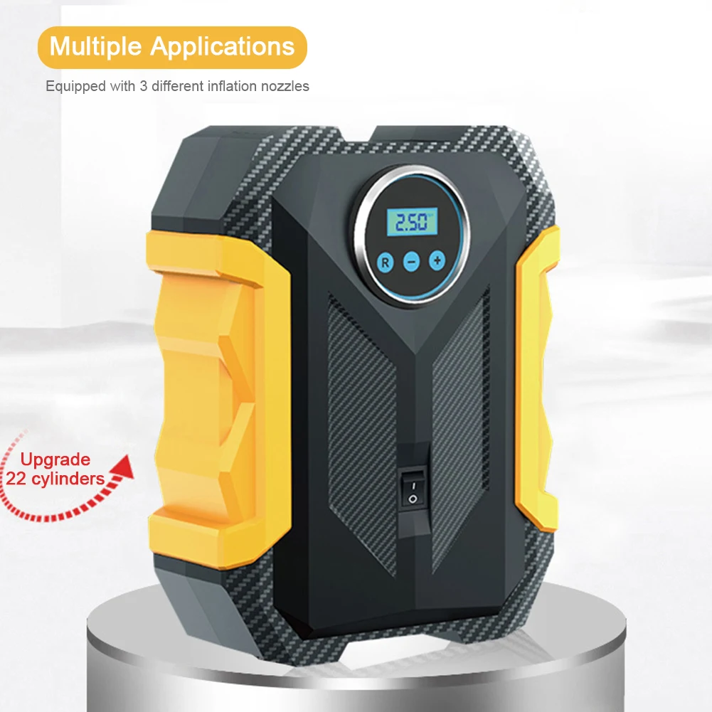 

150PSI Portable Car Inflator Pump with LED Light Auto Electric Pump Digital Display Car Tire Inflator for Car Tires