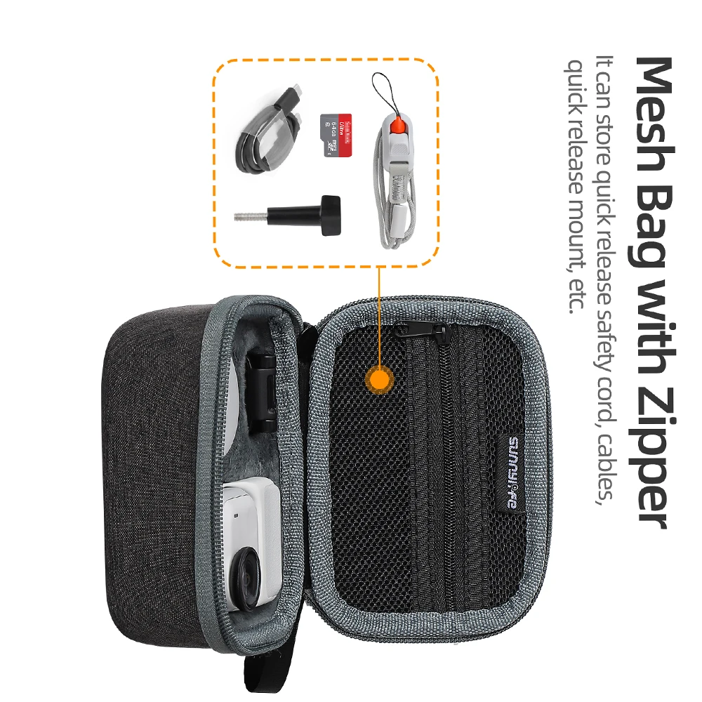 

Carrying Case for Insta360 GO Ultra,Mini Storage Bag Standard Set Bag Anti-drop Protective Box with Carabiner Camera Accessories