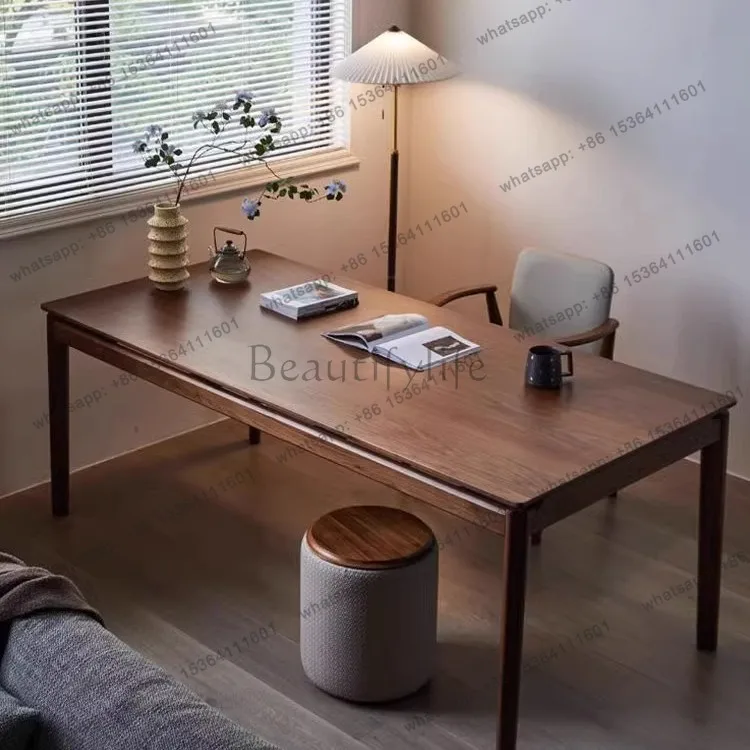 

North American black walnut long desk full solid wood home workbench large board