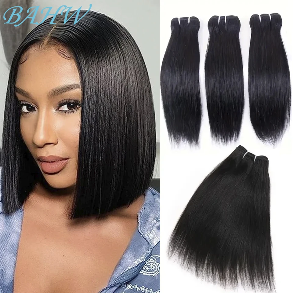 Malaysia Short Straight Bundles 100% Raw Human Hair Bundles Virgin Hair 2/3/5 PCS Bundles Straight Natural color Hair Extensions