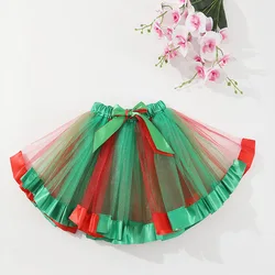 2024 New Tutu Skirt Baby Girls Clothes 3-8Y Colorful Mini Pettiskirt Kids Party Dance Rainbow Tulle Skirts Children's Clothing